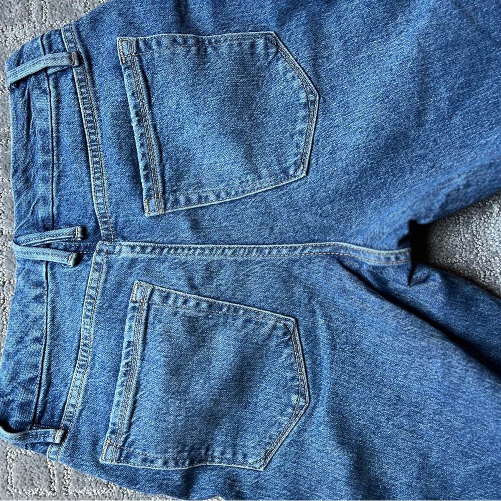 Good American Womens Good Classic Jeans High Rise Raw Ankle Hem Blue 4/27 - Picture 7 of 9